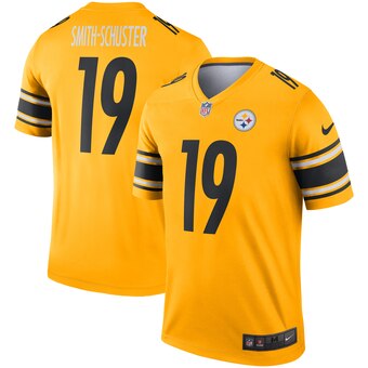 Mens Pittsburgh Steelers #19 JuJu Smith-Schuster 2019 Gold Inverted Legend Jersey