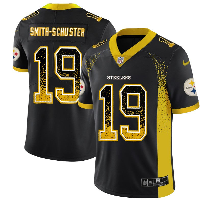 Mens Pittsburgh Steelers #19 JuJu Smith-Schuster Black 2018 Drift Fashion Color Rush Limited Stitched NFL Jersey