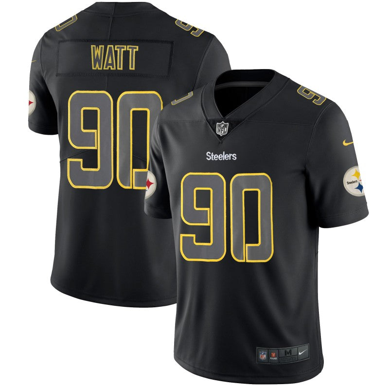 Mens Pittsburgh Steelers #90 T J Watt Black 2018 Impact Limited Stitched NFL Jersey