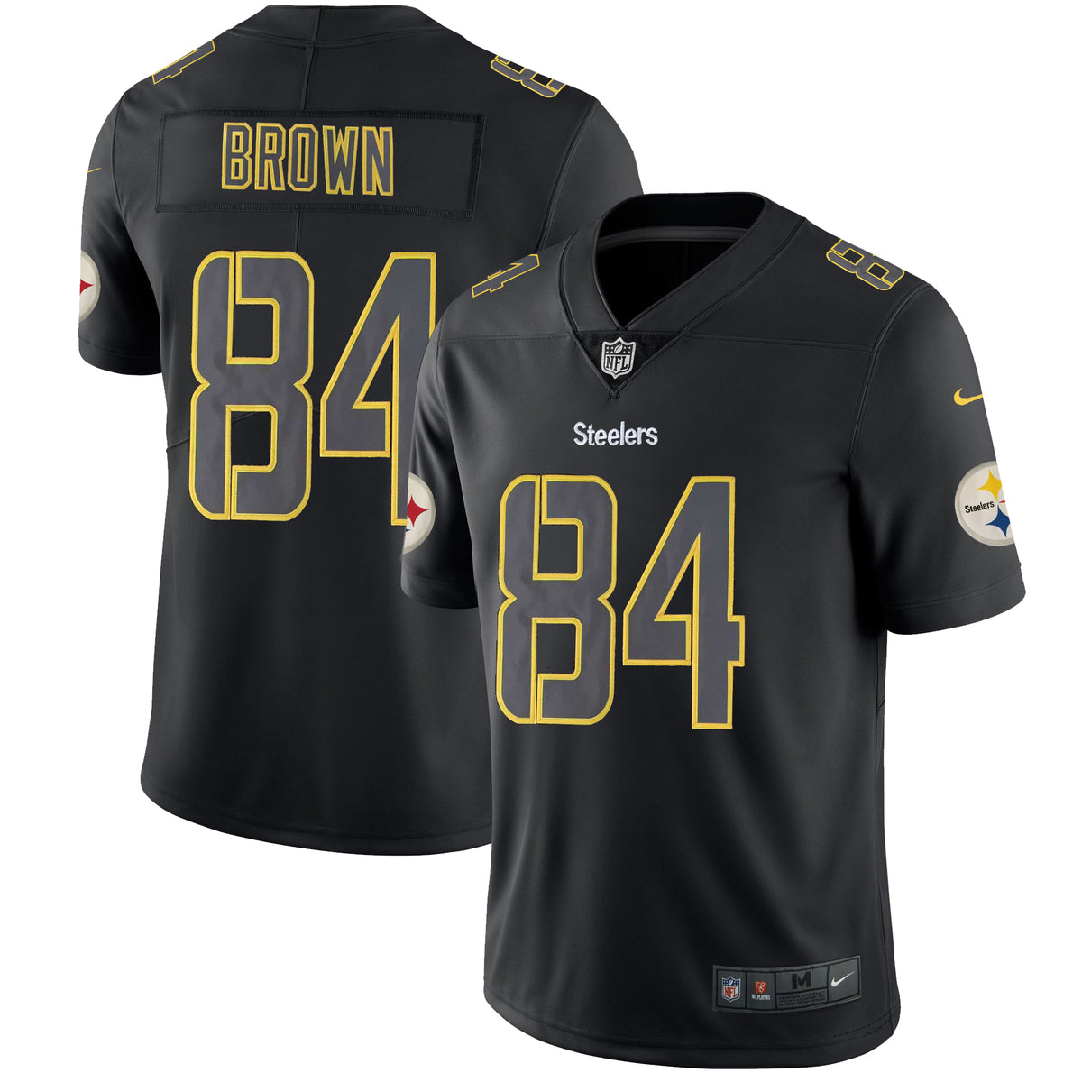 Mens Pittsburgh Steelers #84 Antonio Brown Black 2018 Impact Limited Stitched NFL Jersey