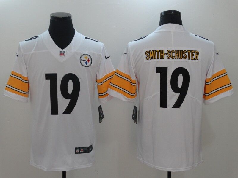 Mens Nike Pittsburgh Steelers #19 JuJu Smith-Schuster White Vapor Untouchable Limited Stitched NFL Jersey