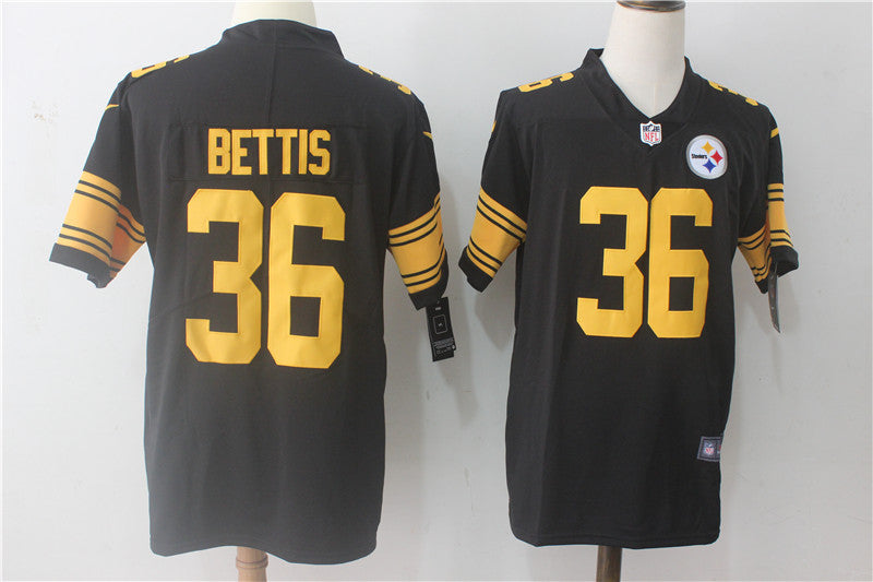 Mens Nike Pittsburgh Steelers #36 Jerome Bettis Black Limited Rush Stitched NFL Jersey