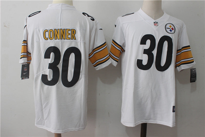 Mens Nike Pittsburgh Steelers #30 James Conner White Stitched NFL Vapor Untouchable Limited Jersey
