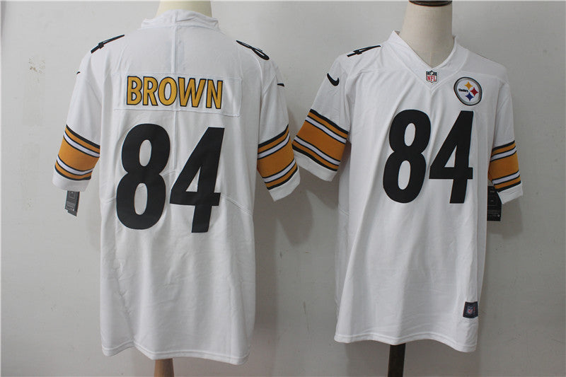 Mens Nike Pittsburgh Steelers #84 Antonio Brown White Stitched NFL Vapor Untouchable Limited Jersey