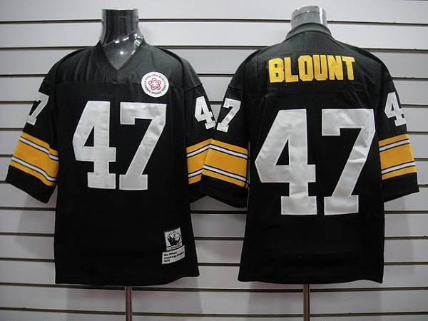 Mitchell Ness Steelers #47 Mel Blount black Stitched Throwback NFL Jersey