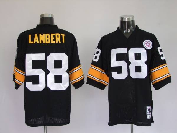 Mitchell Ness Steelers #58 Jack Lambert Black Stitched Throwback NFL Jersey