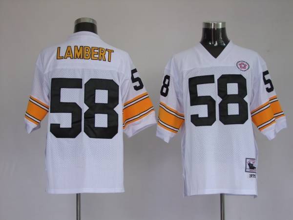 Mitchell Ness Steelers #58 Jack Lambert White Stitched Throwback NFL Jersey
