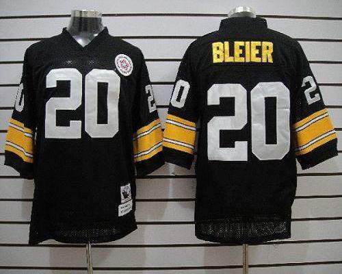 Mitchell Ness Steelers #20 Rocky Bleier Black Stitched Throwback NFL Jersey