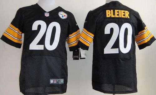 Nike Steelers #20 Rocky Bleier Black Team Color Mens Stitched NFL Elite Jersey
