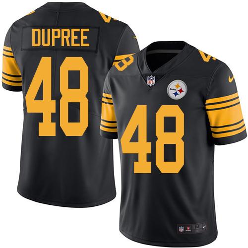 Nike Steelers #48 Bud Dupree Black Mens Stitched NFL Limited Rush Jersey