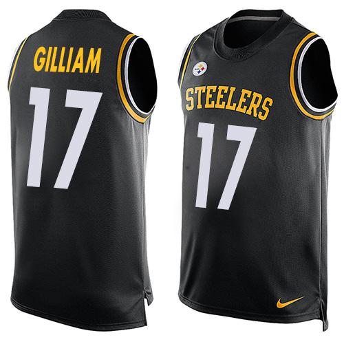 Nike Steelers #17 Joe Gilliam Black Team Color Mens Stitched NFL Limited Tank Top Jersey