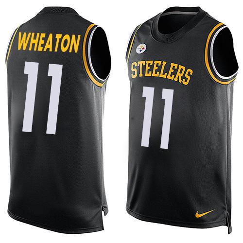 Nike Steelers #11 Markus Wheaton Black Team Color Mens Stitched NFL Limited Tank Top Jersey