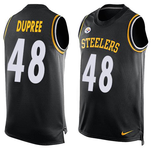Nike Steelers #48 Bud Dupree Black Team Color Mens Stitched NFL Limited Tank Top Jersey