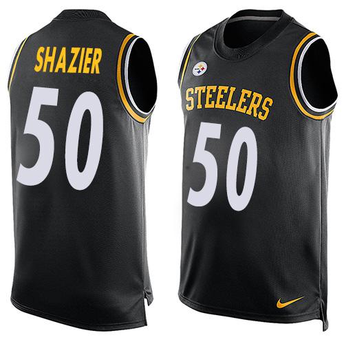 Nike Steelers #50 Ryan Shazier Black Team Color Mens Stitched NFL Limited Tank Top Jersey
