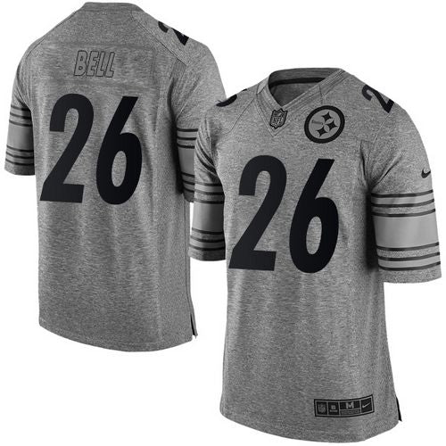 Nike Steelers #26 LeVeon Bell Gray Mens Stitched NFL Limited Gridiron Gray Jersey