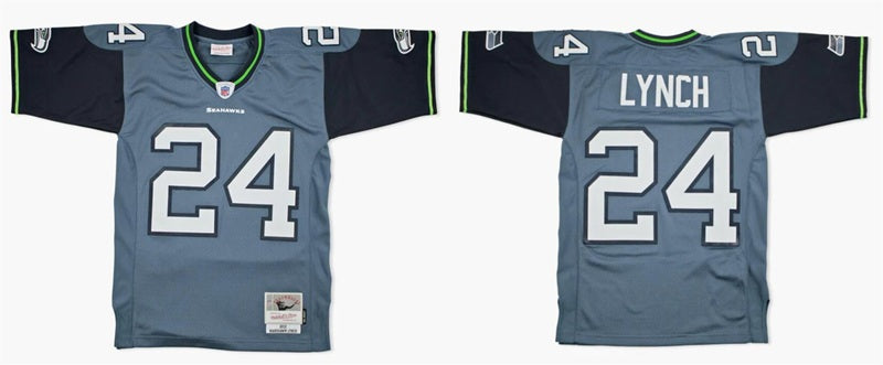 Mens Seattle Seahawks #24 Marshawn Lynch 2010 Home Stitched Football Jersey