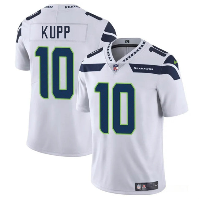 Mens Seattle Seahawks #10 Cooper Kupp White 2025 Vapor Limited Stitched Football Jersey