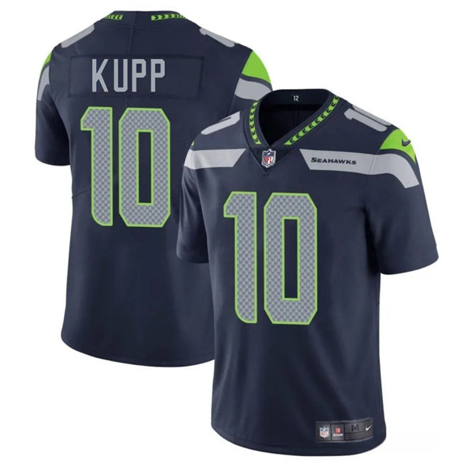 Mens Seattle Seahawks #10 Cooper Kupp Navy 2024 Vapor Limited Stitched Football Jersey