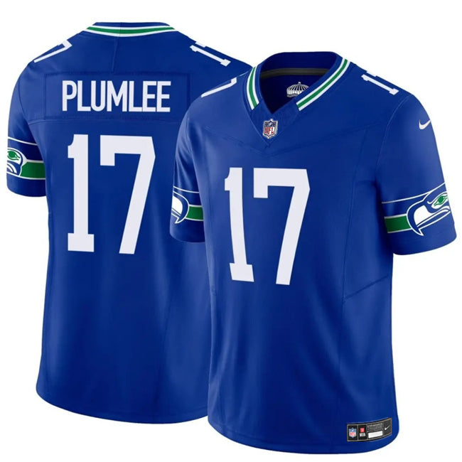 Mens Seattle Seahawks #17 John Rhys Royal 2024 FUSE Throwback Vapor Limited Stitched Football Jersey