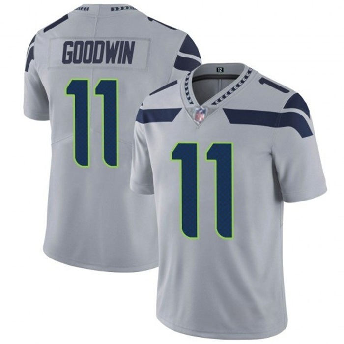 Mens Seattle Seahawks #11 Marquise Goodwin Grey Vapor Untouchable Limited Stitched Jersey