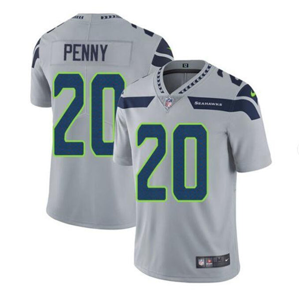 Mens Seattle Seahawks #20 Rashaad Penny Grey Vapor Untouchable Limited Stitched Jersey
