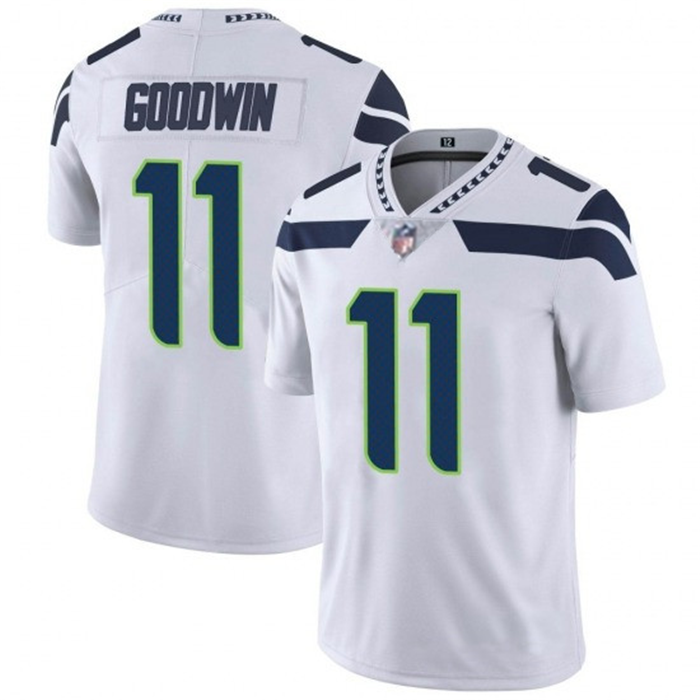 Mens Seattle Seahawks #11 Marquise Goodwin White Vapor Untouchable Limited Stitched Jersey