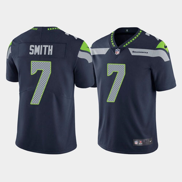 Mens Seattle Seahawks #7 Geno Smith Navy Vapor Untouchable Limited Stitched Jersey