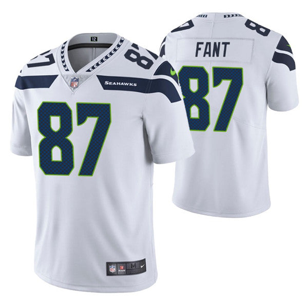 Mens Seattle Seahawks #87 Noah Fant White Vapor Untouchable Limited Stitched Jersey