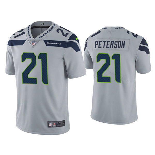 Mens Seattle Seahawks #21 Adrian Peterson Grey Vapor Untouchable Limited Stitched Jersey