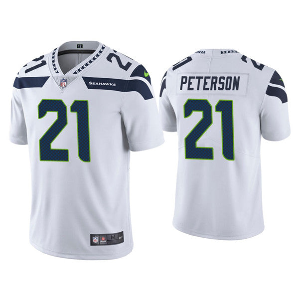 Mens Seattle Seahawks #21 Adrian Peterson White Vapor Untouchable Limited Stitched Jersey