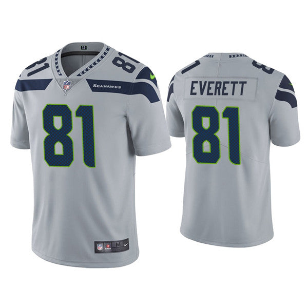 Mens Seattle Seahawks #81 Gerald Everett Grey Vapor Untouchable Limited Stitched Jersey