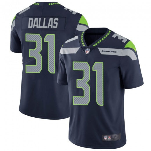 Mens Seattle Seahawks #31 DeeJay Dallas Navy Vapor Untouchable Limited Stitched Jersey