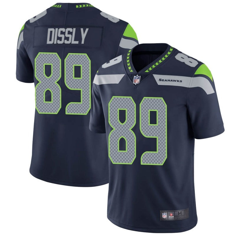 Mens Seattle Seahawks #89 Will Dissly Navy Vapor Untouchable Limited Stitched Jersey