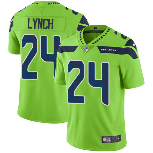 Mens Seattle Seahawks #24 Marshawn Lynch Green Vapor Untouchable Limited Stitched NFL Jersey