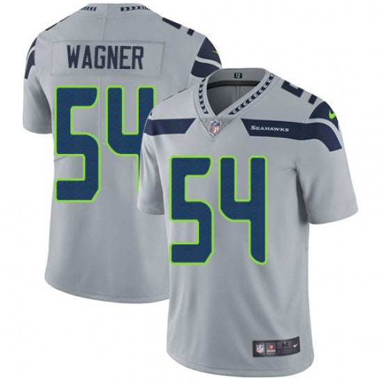 Mens Seattle Seahawks #54 Bobby Wagner Grey Vapor Untouchable Limited Stitched NFL Jersey