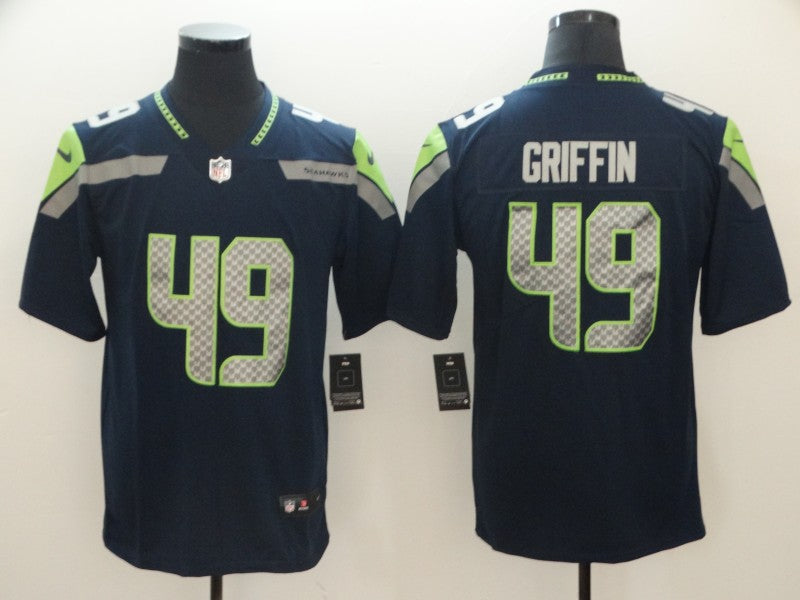 Mens Seattle Seahawks #49 Shaquem Griffin Navy Vapor Untouchable Limited Stitched NFL Jersey