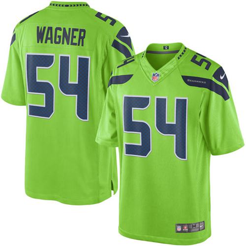Nike Seahawks #54 Bobby Wagner Green Mens Stitched NFL Limited Rush Jersey