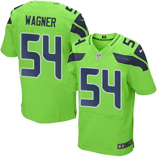 Nike Seahawks #54 Bobby Wagner Green Mens Stitched NFL Elite Rush Jersey