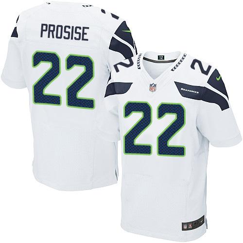 Nike Seahawks #22 C J Prosise White Mens Stitched NFL Elite Jersey