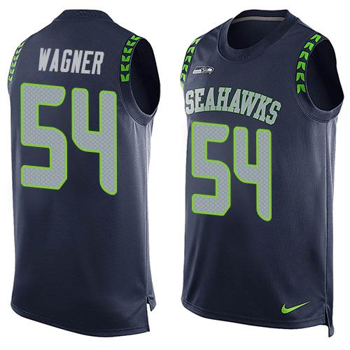 Nike Seahawks #54 Bobby Wagner Steel Blue Team Color Mens Stitched NFL Limited Tank Top Jersey