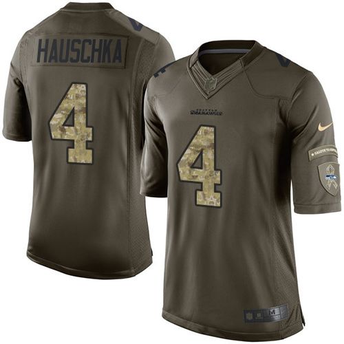 Nike Seahawks #4 Steven Hauschka Green Mens Stitched NFL Limited Salute to Service Jersey