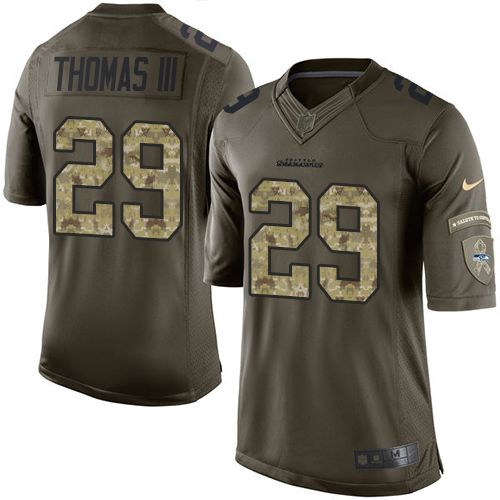 Nike Seahawks #29 Earl Thomas III Green Mens Stitched NFL Limited Salute to Service Jersey