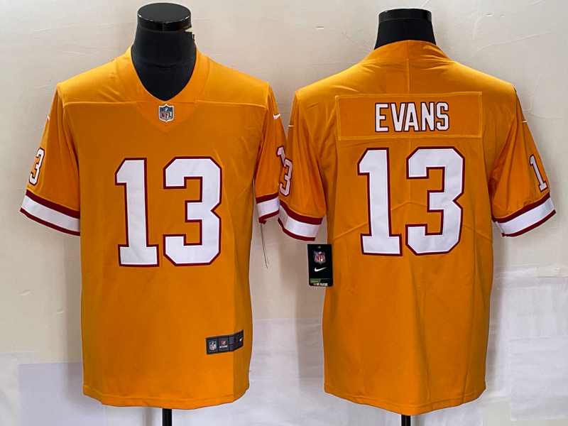 Mens Tampa Bay Buccaneers #13 Mike Evans Orange Vapor Untouchable Limited Stitched Jersey