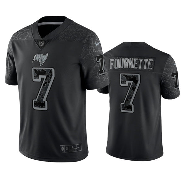 Mens Tampa Bay Buccaneers #7 Leonard Fournette Black Reflective Limited Stitched Jersey