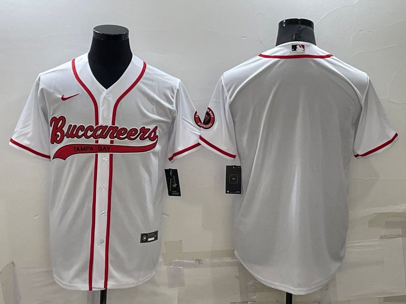 Mens Tampa Bay Buccaneers Blank White Cool Base Stitched Baseball Jersey