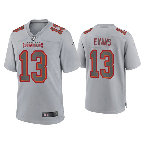 Mens Tampa Bay Buccaneers #13 Mike Evans Grey Atmosphere Fashion Stitched Game Jersey