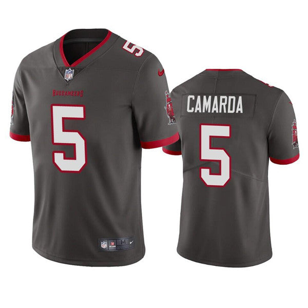 Mens Tampa Bay Buccaneers #5 Jake Camarda Grey Vapor Untouchable Limited Stitched Jersey
