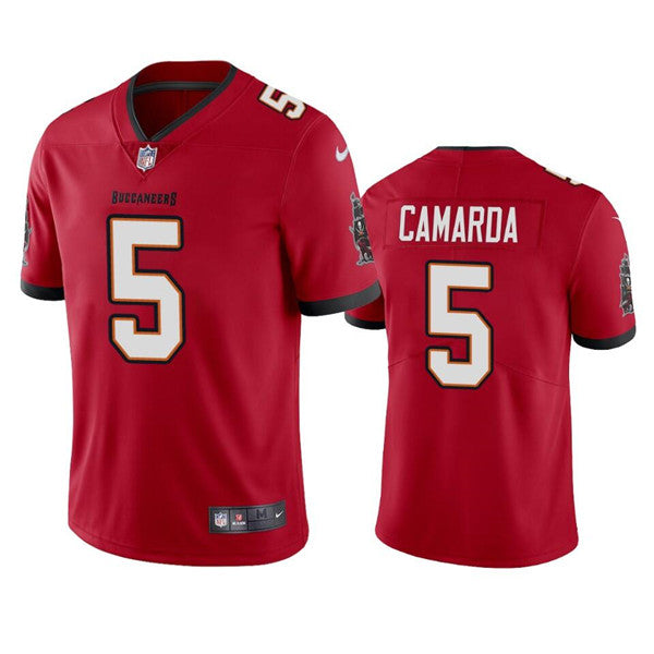 Mens Tampa Bay Buccaneers #5 Jake Camarda Red Vapor Untouchable Limited Stitched Jersey