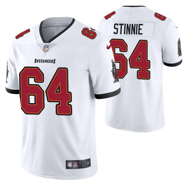 Mens Tampa Bay Buccaneers #64 Aaron Stinnie White Vapor Untouchable Limited Stitched Jersey