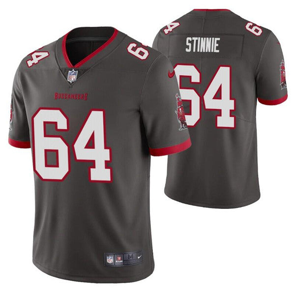 Mens Tampa Bay Buccaneers #64 Aaron Stinnie Grey Vapor Untouchable Limited Stitched Jersey